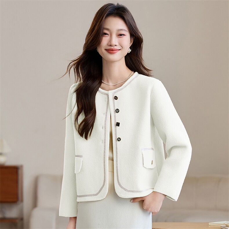 曼贝短外套女2024春秋时尚修身小香风上衣小个子气质西服8451030,商品下架区,韩然一族