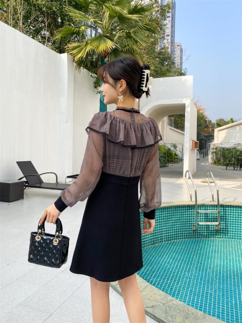 雪纺连衣裙，女装连衣裙，千禧宏运