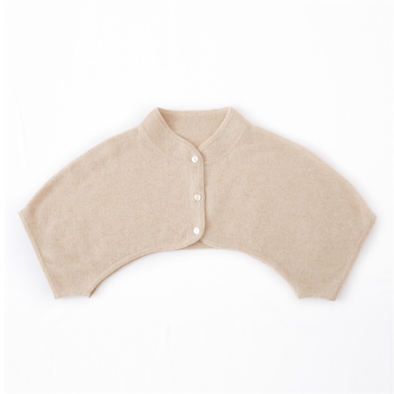 2025年新款百搭女士潮流半高领系扣披肩，披肩，窄众羊绒