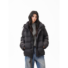 90%绒新标有报告连帽撞色韩版宽松羽绒服外套Y990/370现货，男装羽绒服，星座202-3