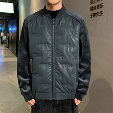 男士宽松休闲立领羽绒服冬季新款青中年加厚保暖男装白鸭绒外套潮，男装羽绒服，电商B212（原钱塘6029）