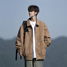 JK6833-P78L-9XL春季新款大码美式重磅翻领休闲夹克控128，男装夹克，星座109