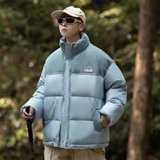 冬季灯芯绒棉衣男加厚拼接立领棉服字母冬季棉袄A266-WMY8623-P75，男装棉衣，电商A266