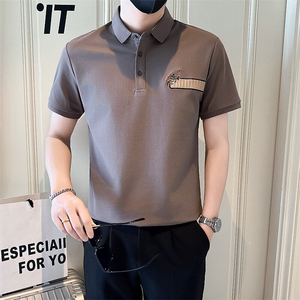 店主风社会小伙男翻领刺绣POLO衫男士夏季男上衣301A-1/PL116/P55