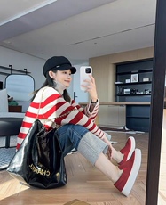 高领35%羊绒女秋冬加厚设计感上衣法式洋气内搭慵懒风针织衫，女装羊绒衫，以美红杉羊绒