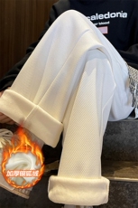 冬新大码直筒裤男士加绒加厚银狐绒cleanfit休闲裤K1033J加绒-P55，男装休闲裤，电商A001-1