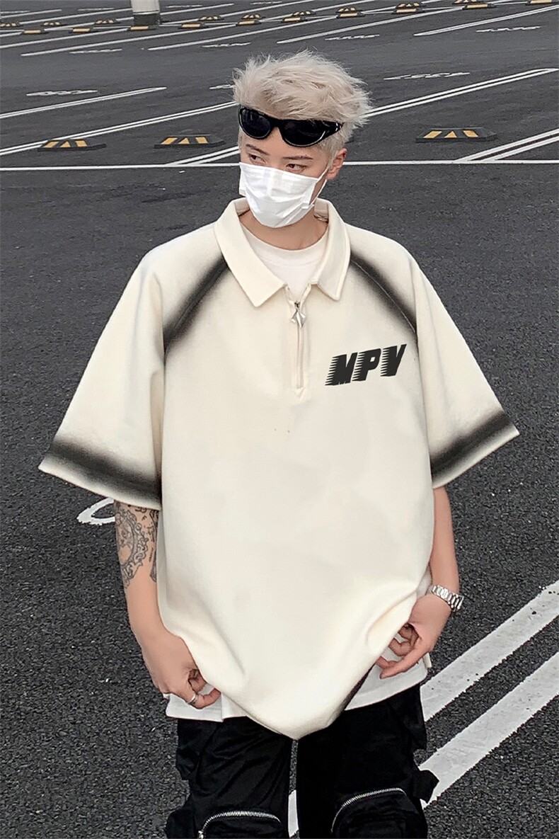 polo衫短袖t恤男夏季宽松休闲半拉链体恤衫XZ514-2-202490-P63,男装T恤,星座514-2(原B239)