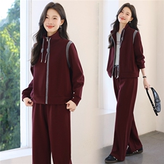 妈妈秋装2025新款休闲运动服套装洋气卫衣中年外套女春秋两件套，女装套装/套裙，涵誉