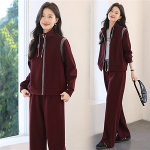 妈妈秋装2025新款休闲运动服套装洋气卫衣中年外套女春秋两件套图片
