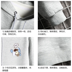 WY2239-P35纯棉连帽卫衣男大码运动帽衫宽松薄网格，男装卫衣，电商A040A