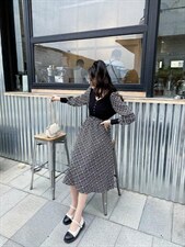 秋季新款小衫连衣裙，女装连衣裙，紫缘