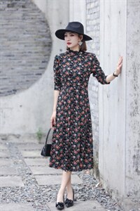 时尚韩版碎花裙图片