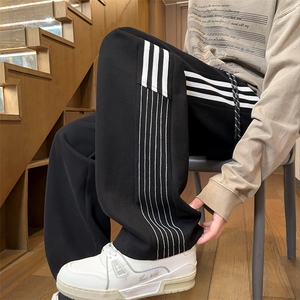 高克重华棉美式三条杠男宽松卫裤K25089特P35K25089J加绒特P40