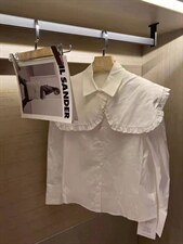 娃娃领洗水衬衫，女装衬衫，依纤