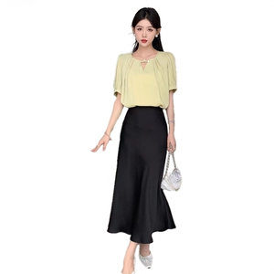 《现货新品》淑女气质简约T恤衬衫短袖图片