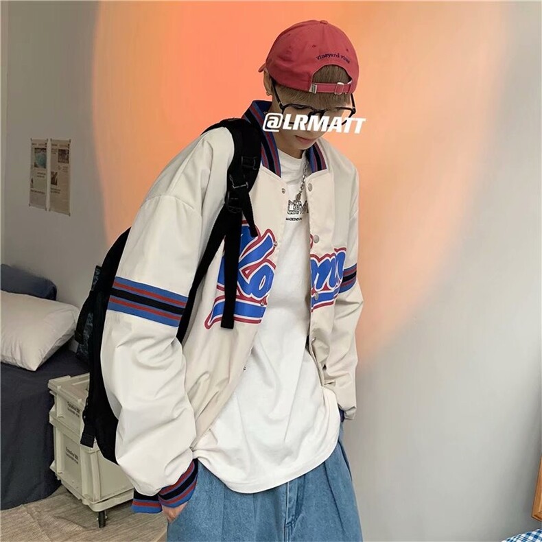 2025棒球服外套男春季美式复古潮流夹克ins潮牌休闲运动高街衣服,男装夹克,星座506A