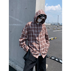 秋季新款格子衬衫男女宽松休闲百搭高级感长袖上衣C2271-特价P36，男装衬衫，电商A007