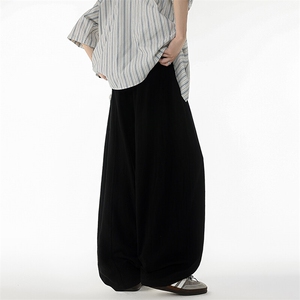 8XL-M亚麻弯刀裤直筒阔腿裤子男夏季宽松大码运动灯笼裤KZ068P60图片