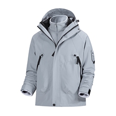 三合一情侣冲锋衣男石墨烯内里户外三防摇粒绒冲锋夹克-P128，男装夹克，电商B306
