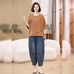 叶笙衣套装2510-126绣花棉短袖复古套装图片