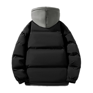 冬季假两件冬季外套韩版连帽加厚棉服运动休闲外套MY5062 P-70图片