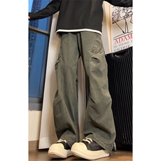 美式复古洗褪baggy阔腿工装裤男女XZ201-D239P48，男装牛仔裤，星座201