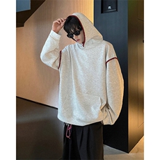 WY10155-特P48控88新款连帽贝壳绣花麦穗提花大码男宽松情侣卫衣，男装卫衣，电商A059