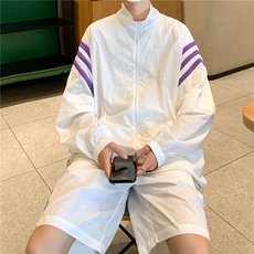 得物\唯品二开速干防晒服+沙滩短裤运动休闲套装TZ128TP65，男装休闲套装，电商A247B