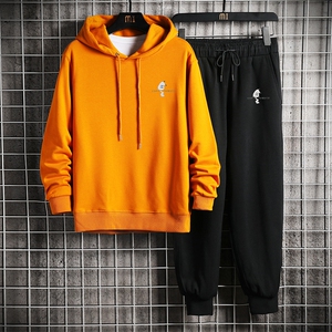 TL8036-P80 连帽卫衣套装男运动套装两件套长袖运动服 网格挂拍图片