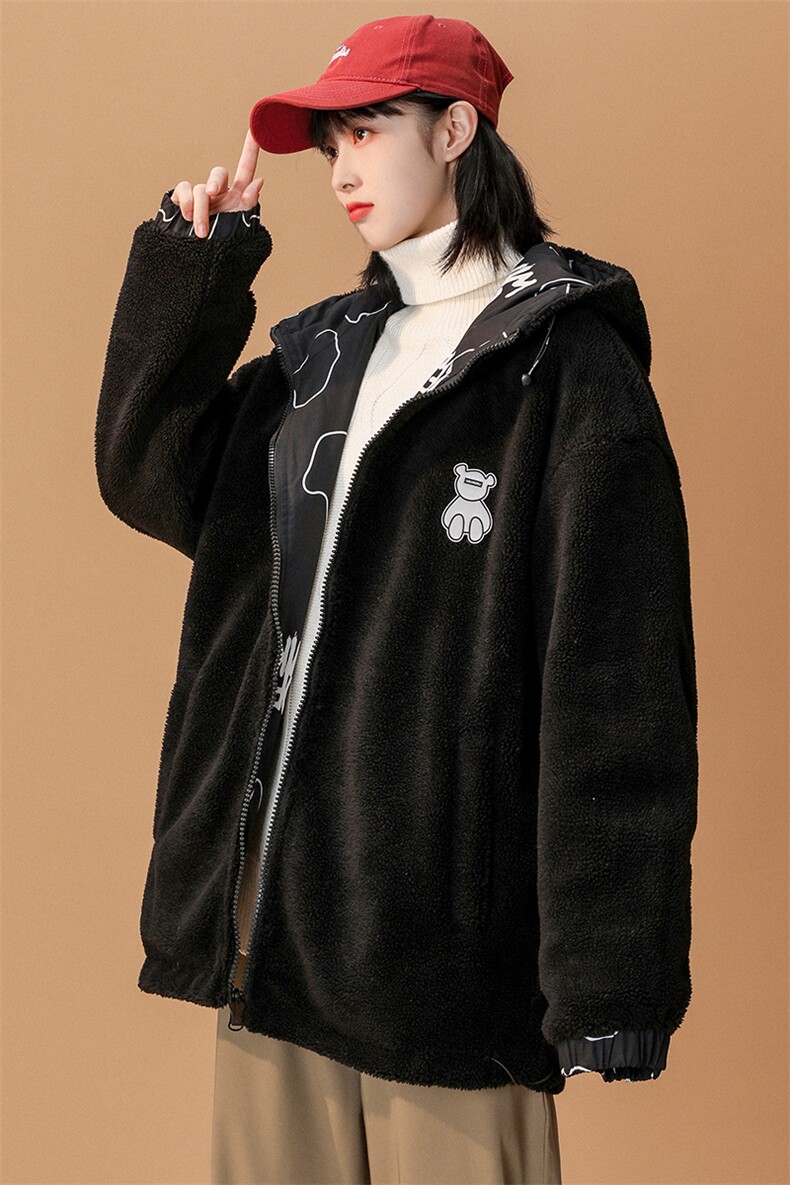 2023冬季中性风羊羔绒棉衣两面穿时尚外套男女8830-P115控价138,男装棉衣,电商A441-1