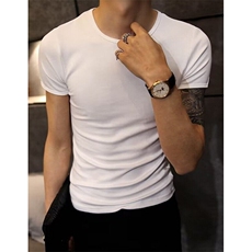 短袖男士紧身T恤圆领纯色体恤打底衫半袖纯色社会小伙男T351，男装T恤，星座1116A-2（原606A-1）