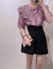 双层领衬衫，女装衬衫，驿谷