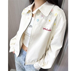 外套女新款宽松百搭刺绣短款夹克上衣潮JK730-P62，男装夹克，星座208-5