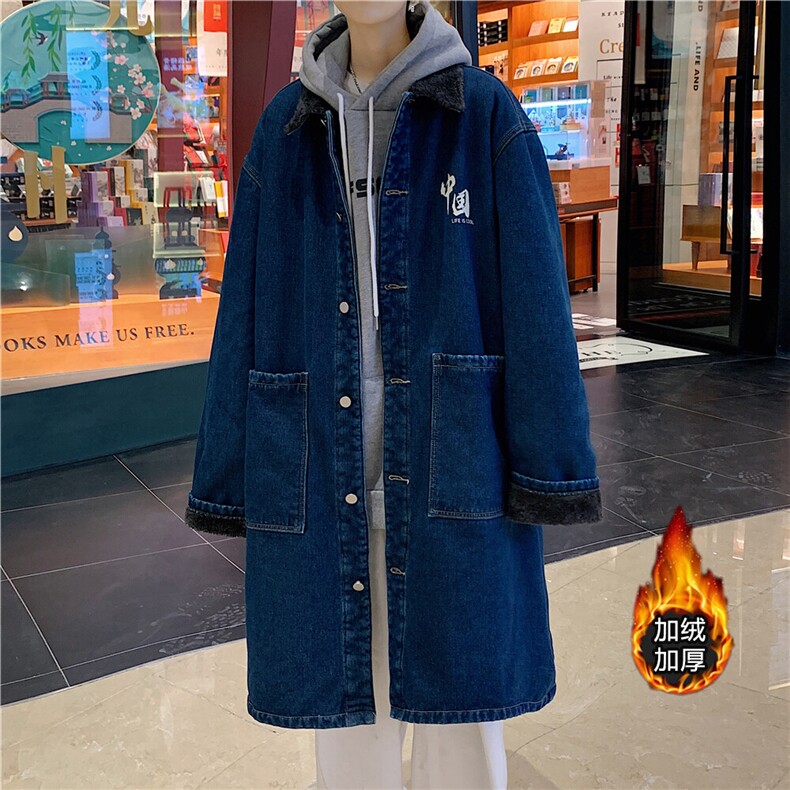 FY647J-P98-限价158 羊羔绒外套长款棉服新款潮冬装流行cityboy图片