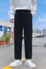 白色2024秋装男士九分裤潮款纯色休闲裤男修身小西裤K18-P58控78，男装休闲裤，电商A108