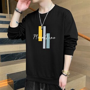 2026秋季新款潮流男士字母印花卫衣大码圆领套头1210-2-F061-P15图片