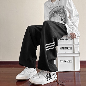 休闲裤男2025春季新款港风宽松华棉复合牛奶丝高品卫裤K6688-P45图片