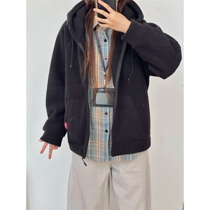 摇粒绒连帽拉链卫衣外套1302-GS02-P55 成分100聚酯纤维图片