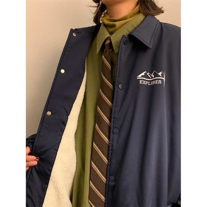 内里羊羔毛外套男士秋冬美式复古潮牌高级感宽松翻领夹克特批70,男装夹克,星座904-1（原1203）