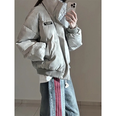 网图现货扎染棉服美式短款面包服男冬季高街廓形棉衣外套P108，男装棉衣，电商C306-1