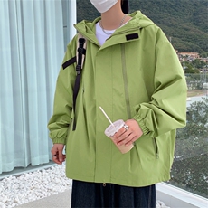 JK8008/P50新增果绿色现货港风防水多拉链冲锋衣男夹克潮外套，男装夹克，电商A141