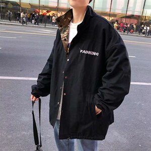 港风两面穿外套男韩版潮流宽松百搭ins休闲秋季棒球服jk8901-p55，男装夹克，星座1008-2