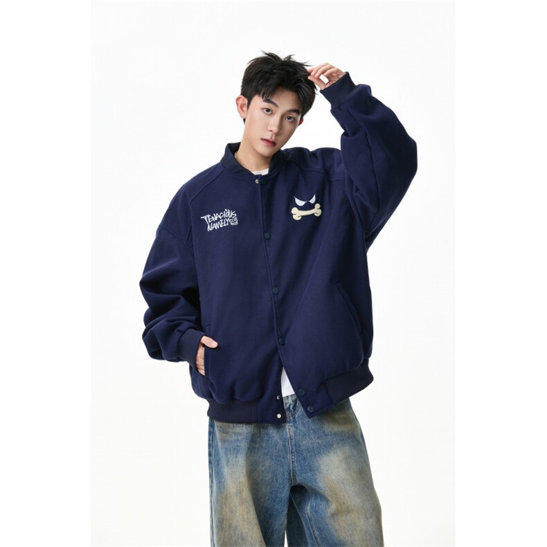 美式趣味刺绣插肩袖棒球服外套WT2520-P90-控158,女装短外套,星座609