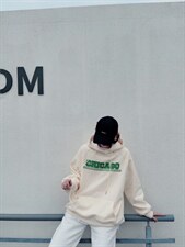 2021年秋冬新款加绒加厚休闲卫衣，女装卫衣/绒衫，咖啡色