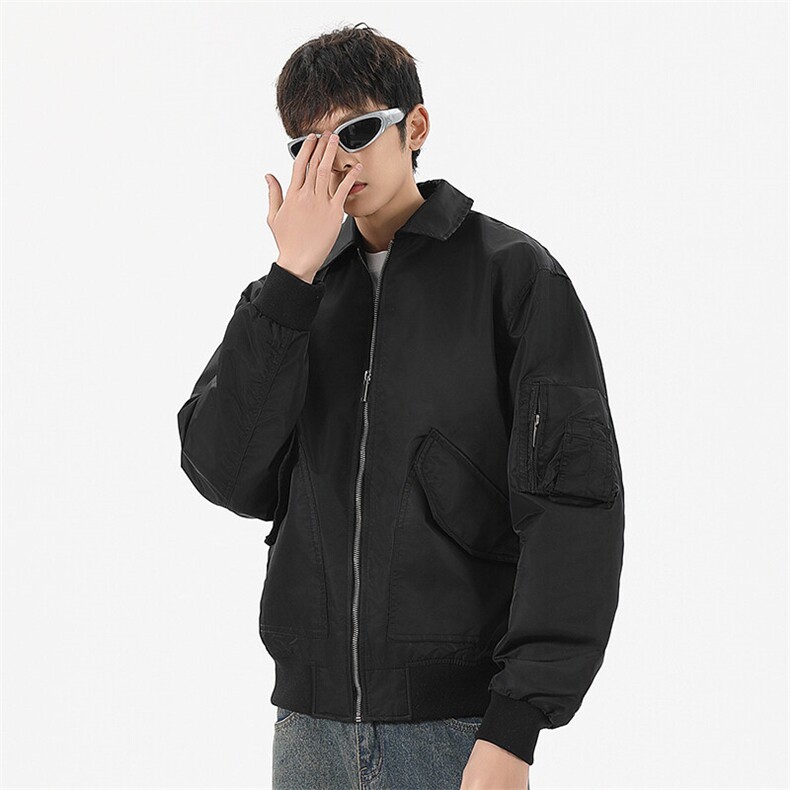 新款春秋季潮牌宽松飞行员薄款夹克外套男A436-0626-P90128,男装棉衣,电商A436