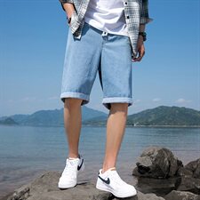 2021夏季新款牛仔裤潮流时尚短裤男装五分裤子DS794T，男装牛仔裤，电商A102