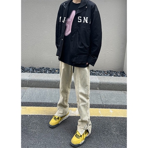 B221 美式ins高街小众加绒牛仔裤 LK22042-P60控78 加绒P75控98图片