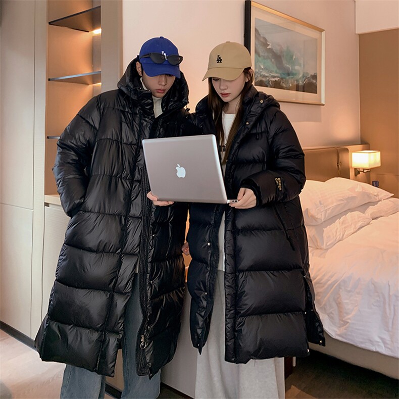 棉服女中长款过膝棉衣冬季韩版新款黑金加厚棉袄情侣外套C400-110,男装棉衣,星座911-2(原星座613-2）