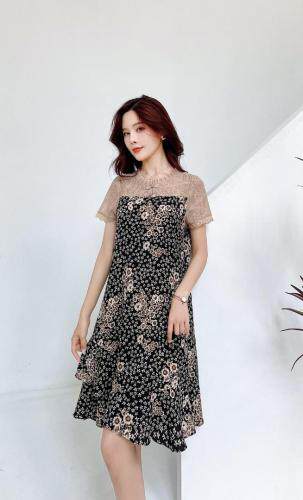 2115#休闲碎花连衣裙，女装连衣裙，依欢·帝尚
