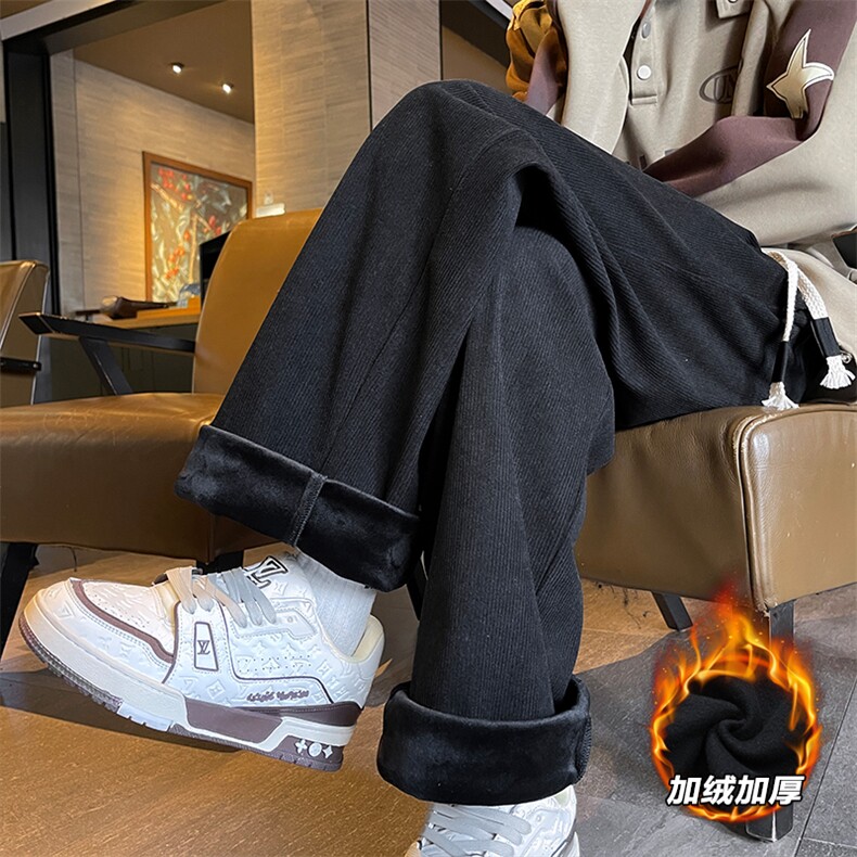 薄款改加绒特批P33无差价冬季加厚保暖灯芯绒休闲裤男K1994J加绒,男装休闲裤,电商A001